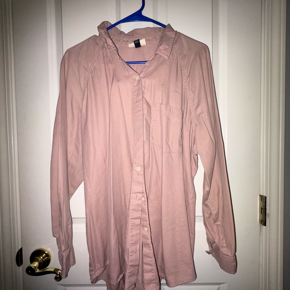 Universal Thread Pink Long Sleeve Button Down Shirt